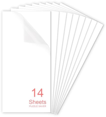 Pixlora 14 Pcs Transparent Puzzle Sticker Sheets with Scraper