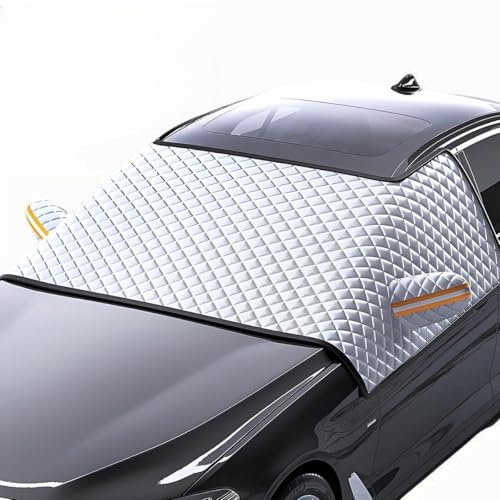 ALJLA Kein Eiskratzen Mehr! Premium Scheibenabdeckung für VW Polo 1975-2023 2024 2025 86C 86C2 9N 6R 6C, Effektiver Frostschutz Im Winter & Hitzeschutz Als Sonnenschutz Im Sommer