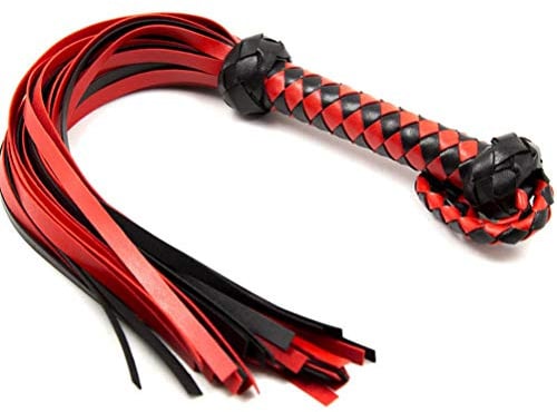 Yechiry Frustino da Equitazione in Pelle Artificiale, Divertente da Giocare con Il Flogger per Cosplay e Allenamento, Comoda Frusta in Ecopelle con Lunghezza Totale di 23,4 Pollici (#2)