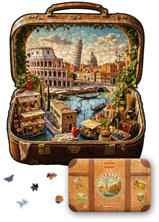 UNIDRAGON Wooden puzzle for adults Unique puzzle Italy in case 35 x 40 cm 500 pieces