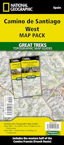 Camino de Santiago - Camino Frances West Map Pack Bundle: 2 Map set (National Geographic Great Treks)