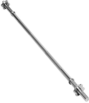 JLL 1 Inch Barbell Bar for Strength Traning, Spin Lock Collars Included | Fits 1 Plates, Non-Slip Knurled Grip, 120kg Capacity, Solid Steel with Chrome Finish, Available in 4 ft Curl/5 ft/6 ft