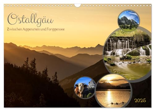 Ostallgäu - Zwischen Aggenstein und Forggensee (Wandkalender 2025 DIN A3 quer), CALVENDO Monatskalender: Das Ostallgäu hat neben den Königsschlössern ... Kosten wie Wasserbegeisterte. (CALVENDO Orte)