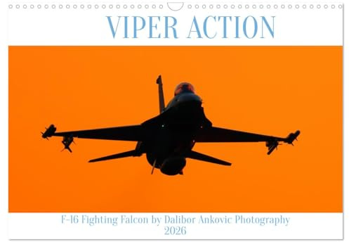 VIPER ACTION - F-16 FIGHTING FALCON (Wandkalender 2026 DIN A3 quer), CALVENDO Monatskalender: Einer der besten Kampflugzeuge der letzten 50 Jahre (CALVENDO Technologie)