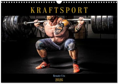 Kraftsport (Wandkalender 2026 DIN A3 quer), CALVENDO Monatskalender: Energetische Bilder athletischer Körper beim Krafttraining im Fitnessstudio (CALVENDO Sport)
