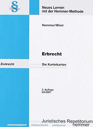 Erbrecht - Karteikarten (Karteikarten - Zivilrecht)