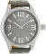 Oozoo C1007 Herrenuhr, Lederarmband, Grau, Band
