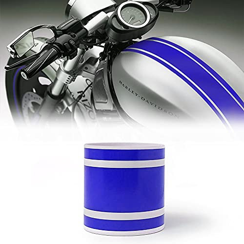 Strisce Adesive Moto Bike Racing Stripe 3 Fili, Blu, 8 cm x 2 m