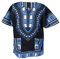 Lofbaz - Unisex Dashiki - Traditionelles Oberteil mit afrikanischem Druck XS Schwarz