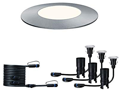 Paulmann 939.50 Outdoor Plug & Shine Floor Mini 3er-Ergänzungsset IP65 4000K 3x2,5W 24V 93950 LED Bodeneinbauleuchte Aussenbeleuchtung Bodenstrahler