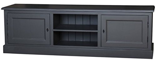 Casa Padrino Landhausstil Sideboard Schwarz 180 x 46 x H. 56 cm - Landhausstil Fernsehschrank
