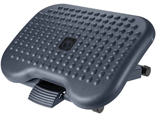 Under Desk Foot Rest - Height Adjustable Footrest Upto 17cm for Home & Office with Textured Massage Surface - Ergonomic Tilting Riser - Posture-Improving, Anti Fatigue Leg Support Accessories - HIPS