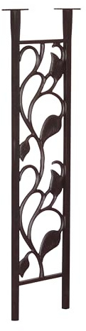 Special Lite Floral Mailbox Post - Black Aluminum Post for Curbside Mailbox - 450-BLK