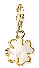 Thomas Sabo Damen Charm-Anhänger Kleeblatt Perlmutt Charm Club 925 Sterling Silber 1775-429-14