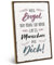 ARTFAVES® Wandbild Holzschild mit Spruch - Weil Engel nicht überall sein können - Türschild Retro Vintage Deko Bild Geschenk - Liebe, Familie, Freundschaft