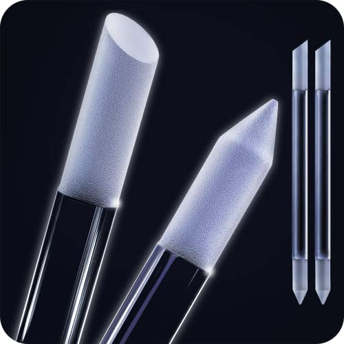 2 pezzi Lima in Vetro Spingi Cuticole - Bastoncino Manicure, Rimuovi Cuticole Professionale di Precisione, la Superficie Abrasiva Non si Consuma, Qualità Ceca, Gladzy