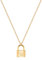 Mevecco Gold Dainty Initial Necklace Lock Necklace 18K Gold Plated Padlock Necklace Letter Necklaces for Women Minimalist Personalized Jewelry