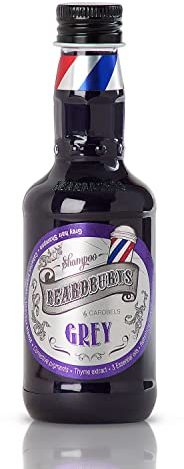 Beardburys Grey Shampoo | Champú Matizador para Cabellos Grises, Blancos o Rubios, Elimina Tonos Amarillentos, Cabello Brillante, Apto para Cabello Teñido y Decolorado Color Violeta