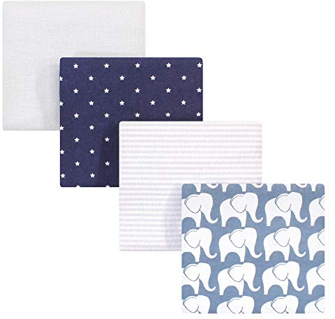 Hudson Baby Unisex Baby Baumwolle Flanell Empfangsdecken Junge Elefant Einheitsgröße