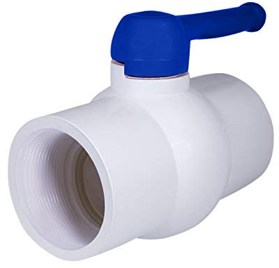Midline Valve PVC Kugelhahn blau T-Griff für Trinkwasser 3 Zoll FIP weiß Kunststoff (487U300)