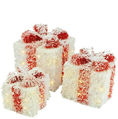 Bambelaa! 3er Led Deko Geschenke Weihnachten Leucht Boxen Weihnachts Dekoration Weihnachtsdeko Beleuchtet Deko