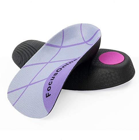 3/4 Length Arch Support Insoles for Men and Women, Medium Size Planter Fasciitis High Arch Support for Work Boots, EVA Orthotic Shoe Inserts for Flat Feet, Over-Pronation, Relief Foot Heel Spur Pain
