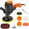 Buffer Polisher zerotop 980W Car Furniture Polishing Machines Portable Electric Polisher Kit Rotary Car Polishers and Buffers Machines with 850-3200 RPM, 6 Variable Speeds for Sanding Polishing