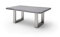 Robas Lund Couchtisch Massivholz mit Baumkante, Wohnzimmertisch Vintage Look, Akazie Massiv Grau lackiert