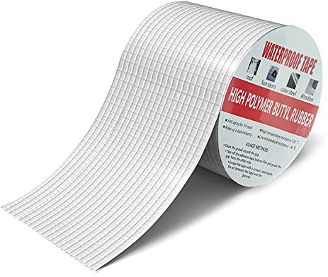 10mx10cm Nastro Adesivo Resistente Allacqua di Alluminio, Butilica Nastro Alte Temperature, per Impermeabile,Riparare Davanzale Della Finestra, Crepa Sul Tetto, Rottura del Tubo
