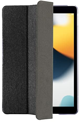 Hama iPad Hülle „Palermo“ für Apple iPad 10.2 7., 8., 9. Generation (Schutzhülle mit Tablet-Stand zum Klappen, Tablet Tasche für Auto-Schlaf/Wach, transparente Rückseite) grau