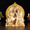 Shiva-Familie – Shiva, Parvati und Ganesh Murti Statue Skulptur Shiv Parivaar Sammlerstück Hindu-Gott Idole Marmorstaub, 20,3 cm