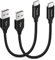 etguuds [2-Pack 0.15M] Extra Short USB C Cable, USB A to USB-C Charger Cable 3.1A Fast Charging USB C Lead Braided for Samsung Galaxy S21 S20 S10 S9 S8 Plus S10E Note 10 (Black)
