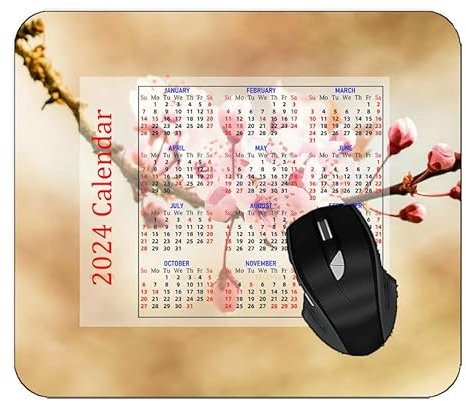 YENDOSTEEN Gaming-Mauspad 2024 Jahreskalender mit Feiertagen,Cliff Coast Flowers Bequemes Mauspad für Gaming und Büro PAD#681 220 * 180 * 3 mm
