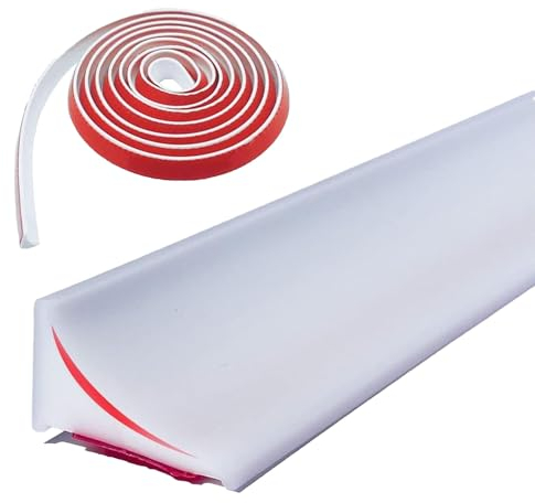 Schwarz 3M Wasserstopper Dusche,Schwallschutzleiste Dusche Selbstklebend,Wasserdamm TüRdichtung,Duschwasserstop,Duschleiste,Duschlippe,Duschschwelle