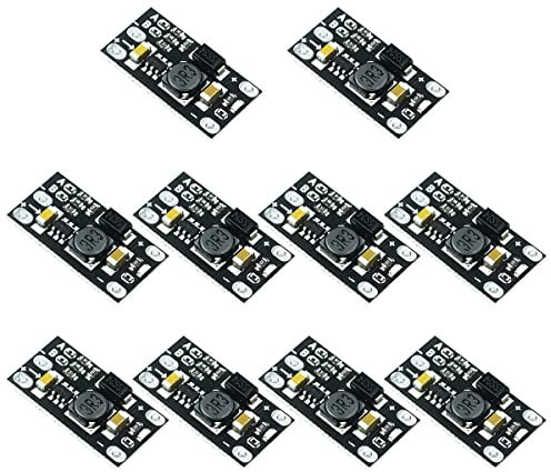 zalati Mini Boost Module 10pcs DC-DC 3.7V to 5-12V Step Up Board Power Converter with LED Indicator