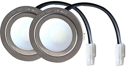 BFYNDE YFcaiheng 2 Piezas AC DC 12V 68mm Campana extractora Luz LED 2W Compatible con Campana extractora Antigua Equivalente a Bombilla halógena de 20W (Color : Warm White 3000K, Size : No)