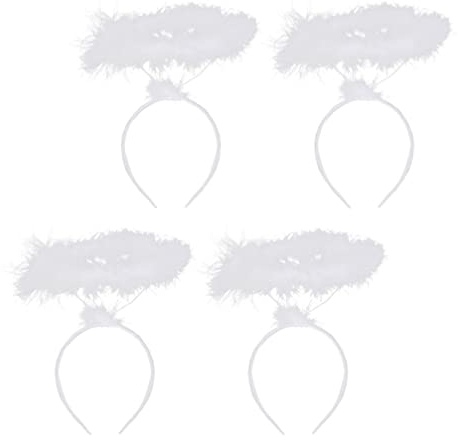 Holibanna Kopfbedeckung Zubehörteil 4 Stück Engel Halo Stirnband Halloween Engel Kostüm Zubehör Cosplay Outfit Zubehör Für Erwachsene Jugendliche Haarschmuck Kopfschmuck
