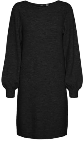 VERO Moda Damen Vmlefile Balloon Ls Boatneck Dress Noos Vmlefile Balloon Ls Boatneck Dress Noos (1er Pack)