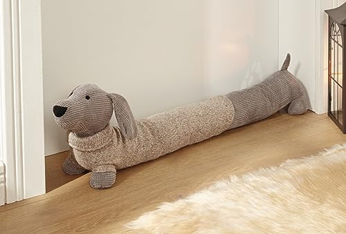 Zugluftstopper Dackel 80 cm lang, für Fenster & Tür, Türbodendichtung, Fensterdichtung, Türdichtung, Windstopper