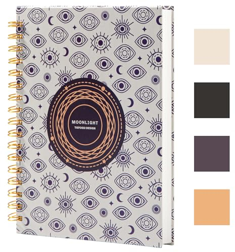 TIEFOSSI Spiral Notizbuch - liniertes College-Heft 237 x 178 mm - Spirale Notizbuch College Line - Bürojournal - B5 Briefnotizbuch für Arbeit und Studium - 100g/m² dickes Papier 200 Seiten