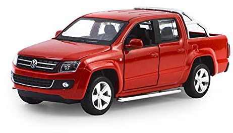 NALora Motorfahrzeuge Replika Auto 1:32 Für Volkswagen AMAROK Pickup Automodell Sound Light Diecast Metall Spielzeugfahrzeuge Originalgetreue Nachbildung (Color : Red)