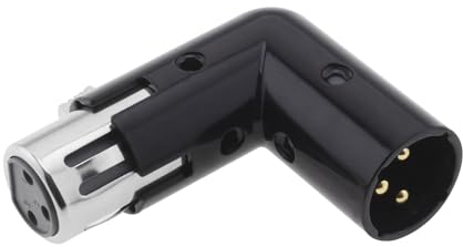 eMagTech Adaptateur de Microphone XLR à Angle Réglable de 90 ° Prolongateur de Connecteur Audio XLR Mâle à Femelle à 3 Broches pour Équipement Audio de Microphone Mélangeur