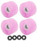 VGEBY Skateboard-Rad-Set, 4 Stück, 52 Mm X 32 Mm, Durchscheinend, Blinkend, 78A Härte, Hohe Rückfederung, PU-Skateboard-Rolle für Longboards und Cruiser (PINK)