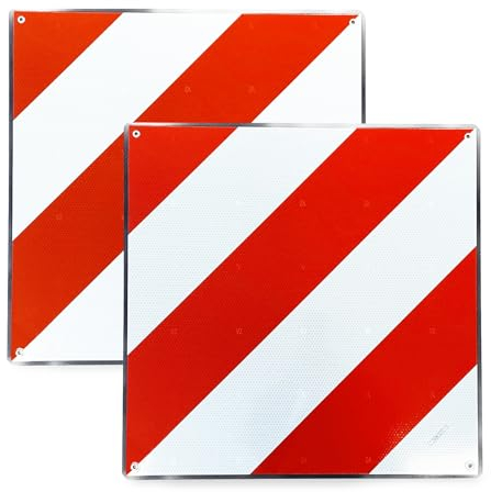 ENERFERO Señal V20 Homologada 2PCS, Placa V20 Portabicicletas y Carga Saliente, Panel V-20 Plástico ABS, Flexible y con Protección Anti Arañazos.50 X 50 cm HOMOLOGADA.