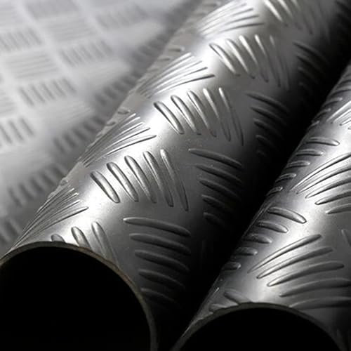 Suuiwau Heavy-Duty Rubber Matting Roll - Five-bar Pattern Non-Slip Waterproof Flooring Mat, 1m x 5m, 3mm Thick for Gym, Workshop, Shed, Van