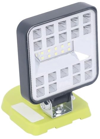 LED Arbeitsleuchte 1800 Lm, Konstruktion aus Zinklegierung Werkstattlampe, Tragbare LED Flutlichter, Kompatibel mit 18 V Lithium Ionen Batterien