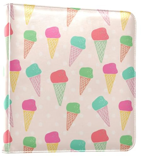 Fotoalbum Binder Pfirsich-Sommer-Eiscreme-Bilderbuch für Fotos, selbstklebende Seiten, Fotobuch, Alben, 15,2 x 20,3 cm