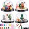 WEBEEDY DIY Christmas Snow Globe Making Kit 4 Sets Make Your Own Globe Kit with 4 PCS Santa Claus Deer Christmas Tree Figures Ornament Sculpting Arts and Crafts Party Decoration