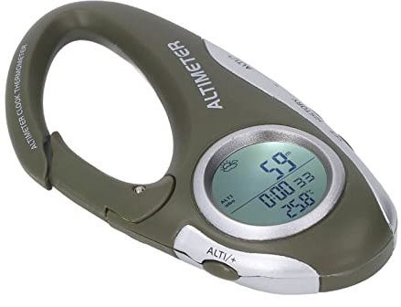 Digitales Barometer, Wettergerät mit Höhenmesser und Hintergrundbeleuchtung, Leichtes Multifunktionswerkzeug für Outdoor Aktivitäten wie Klettern, Wandern und Camping