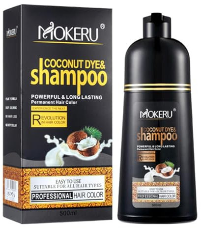 Zasdvn Shampoo Naturale Per Capelli Neri | Shampoo Per Tinture Per Capelli Neri Al Cocco, Shampoo Tinture Per Capelli Neri, Shampoo Nero Alle Erbe 500 Ml Colorazione Dei Capelli Colore Lunga Durata